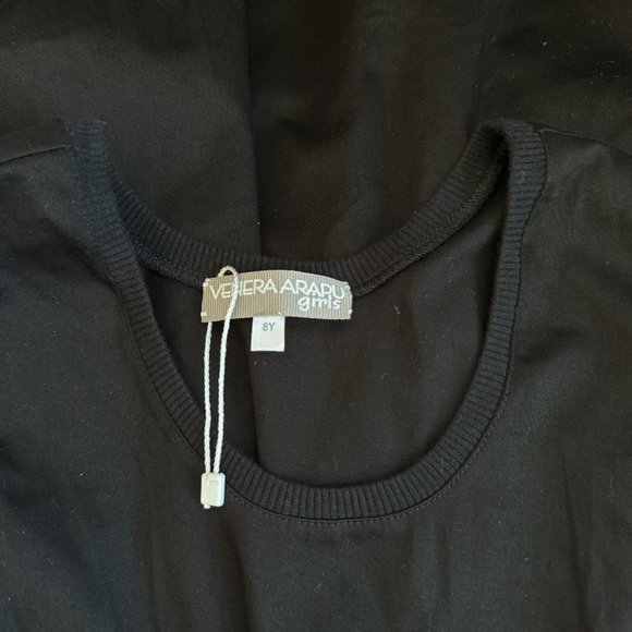 🪩Venera Arapu Girls Black and White Polka Dot Dress - 8y - Picture 4 of 5